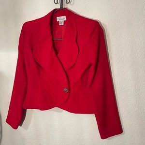 Rimini Vintage Two Piece Dress Suit. Button Real Rhinestones